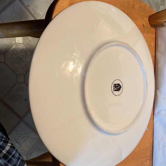 Fun ceramic oversized serving plate with adorable owl n leaf like pattern. Very - Picture 9 of 10